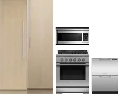 5 Piece Package Includes Refrigerator, Freezer, Range, Microwave And Dishwasher